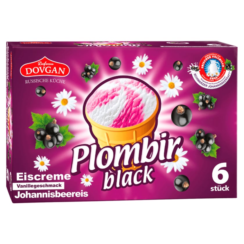 Dovgan Plombir black 720ml, 6 Stück